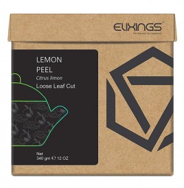 Elixings Lemon Peel Citrus Limon Loose Leaf Cut  Box  340 grams